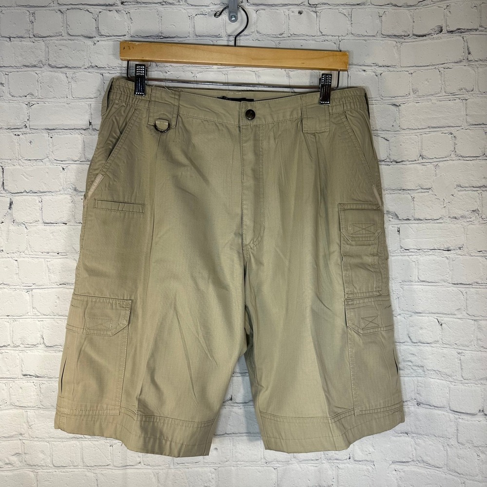 5.11 Tactical Series Mens Khaki Ripstop Cargo Shorts Style 74273 Size 36